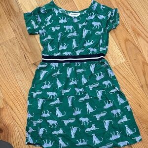 Old Navy Green Dress with Blue Animal Print